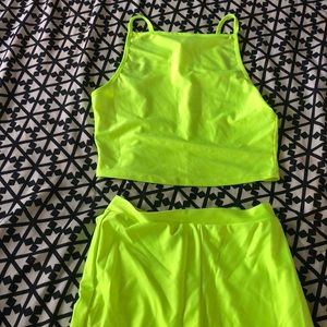 Neon 2 piece outfit